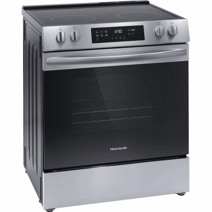 30-In Glass Top 5 Burners 5.3-Cu Ft Slide-In Electric Range Stainless Steel ) - Image 3