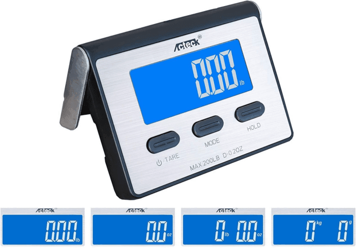 A-BC200 200LB X 0.2 OZ Digital Heavy Duty Shipping Postal Scale, Stainless Steel - Image 4