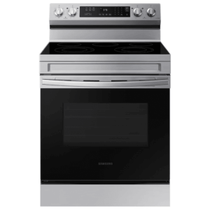 30-In Glass Top 5 Burners 6.3-Cu Ft Freestanding Electric Range ( Stainless Steel )