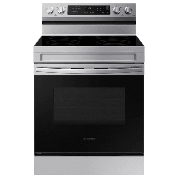 30-In Glass Top 5 Burners 6.3-Cu Ft Freestanding Electric Range ( Stainless Steel )