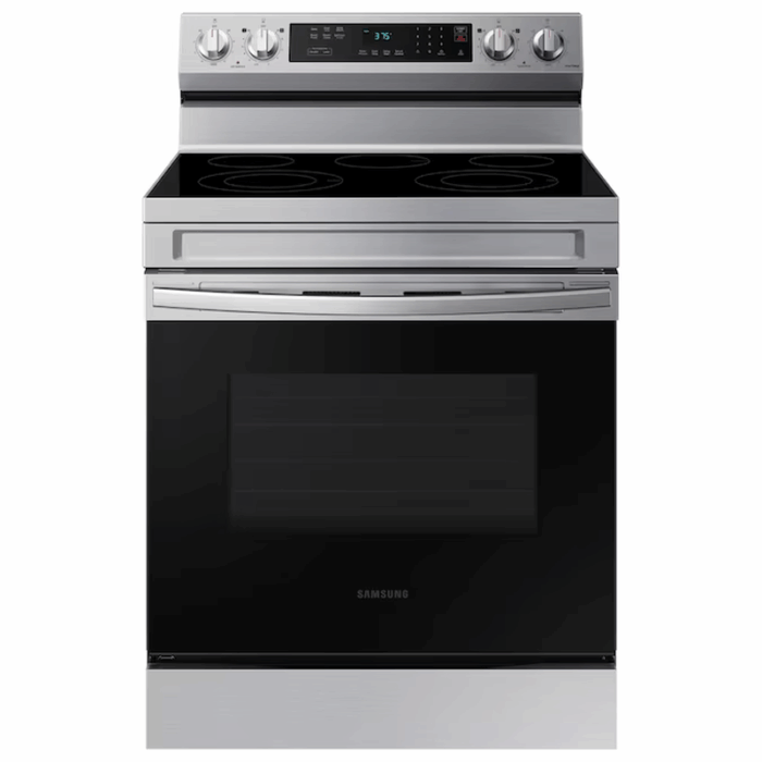 30-In Glass Top 5 Burners 6.3-Cu Ft Freestanding Electric Range ( Stainless Steel )