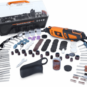 23190 1.3-Amp Variable Speed Steady-Grip Rotary Tool with 190-Piece Accessory Kit, Flex Shaft, and Carrying Case, Multicolor