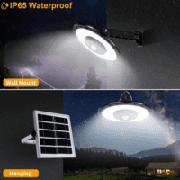 Solar Lights Indoor Outdoor 3000LM Solar Powered Shed Light with Switch, Remote, Timer, 3 CCT IP65 Waterproof Pendant for Barn Gazebo Garage Shop Interior Home, Daytime Available - Image 6