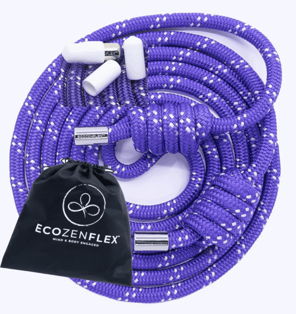 Adjustable Flow Rope - Handcrafted 10' Workout Freestyle Weighted Jump Rope for Strength & Cardio Training - Upper Body Fitness Ropes for Working Out – Double Braided Home Gym Heavy Exercise Rope