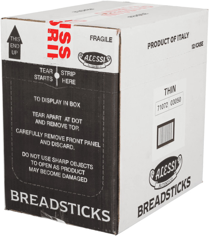 Imported Breadsticks, Thin Autentico Italian Crispy Bread Sticks, Low Fat Made with Extra Virgin Olive Oil, 3Oz (Thin, 3 Ounce (Pack of 12)) - Image 6