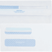 #8 5/8 Security Envelopes, Double Window, Self Seal Envelopes for Invoices/Statements, 3-5/8" X 8-5/8", 24 Lb White, 5/Box (QUA24539) - Image 2
