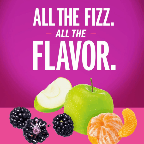 Sparkling Juice Beverage Blend, Variety Pack, Blackberry, Clementine, Apple, Grapefruit, No Sugar Added, 8.4 FL OZ, 24 Cans - Image 2