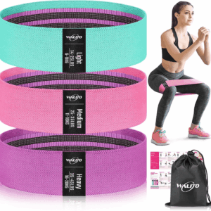 Resistance Bands for Legs and Butt, Fabric Exercise Loop Bands Yoga, Pilates, Rehab, Fitness and Home Workout, Strength Bands for Booty