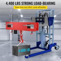 Forklift Lifting Hook, 4400Lbs Capacity Forklift Lifting Hoist, Red Forklift Mobile Crane with Swivel Hook and Two Large T-Screws, Hook Forklift Lifting Hoist, Fork Lifting Attachment - Image 3