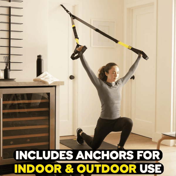 All-In-One Suspension Training System: Full Body Workouts for Your Home Gym, Travel, and Outdoors | Includes Indoor & Outdoor Anchors, Workout Guide and Video Downloads - Image 9