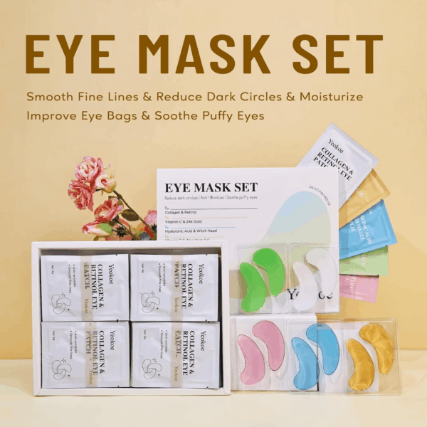 Under Eye Patches for Dark Circles,Eye Mask for Puffy Eyes with Collagen,Retinol,Vitmin C,Hyaluronic Acid and Niacinamide Face Masks Skincare Spa Gifts for Woman 20Pairs - Image 2
