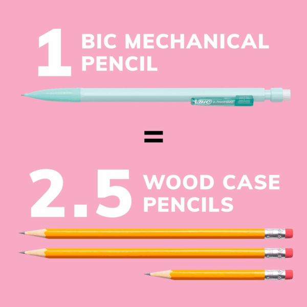 Xtra-Smooth Pastel Mechanical Pencils with Erasers, Medium Point (0.7Mm), 24-Count Pack, Bulk Mechanical Pencils for School or Office Supplies - Image 4