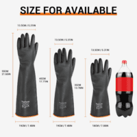 Heavy Duty Latex Gloves, Resist Strong Acid, Alkali and Oil, 22", 1 Pair - Image 6