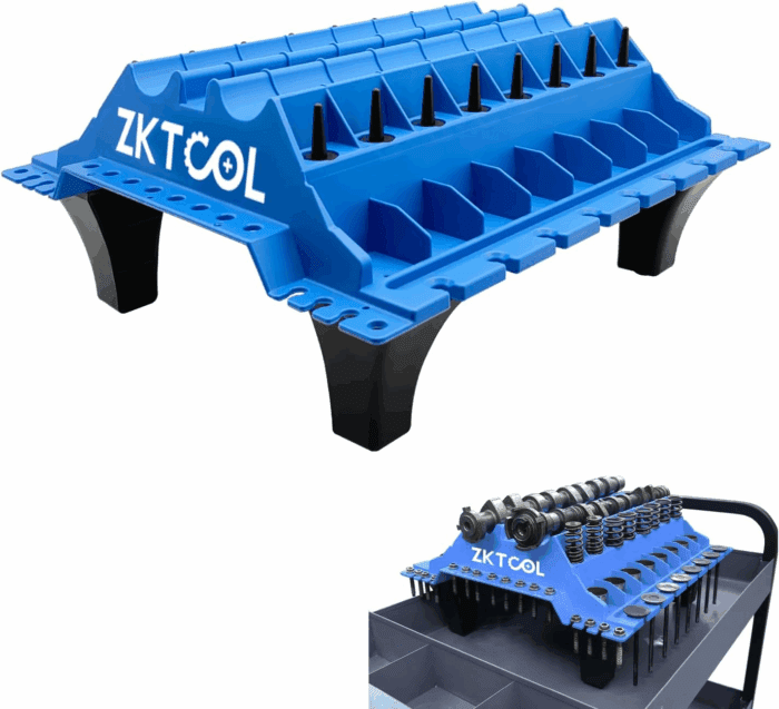 Engine Cylinder Head Organizer Valves Tool,Engine Organizer Parts Tray,Valvetrain Organizer Trays,Engine Cylinder Head Tray Organiser,Store Car Cylinder Head Parts (Valves, Springs, Camshafts)