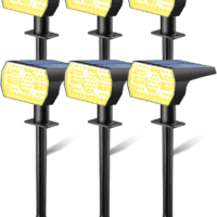Solar Lights Outdoor Waterproof IP68, 3 Lighting Models Solar Powered Spot Lights Outdoor, 56LED Light Dusk to Dawn for Yard Patio Garden Pathway Landscape Lighting