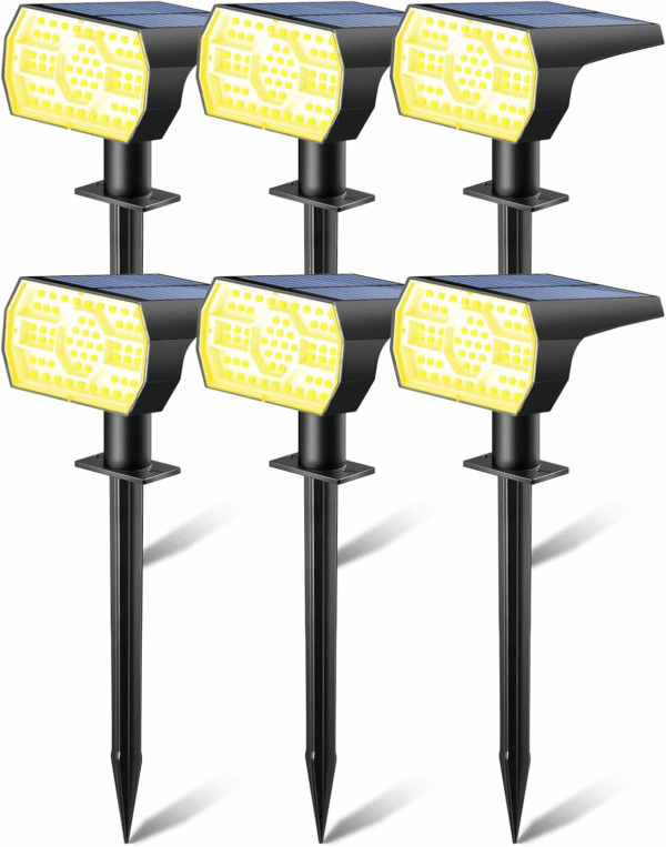 Solar Lights Outdoor Waterproof IP68, 3 Lighting Models Solar Powered Spot Lights Outdoor, 56LED Light Dusk to Dawn for Yard Patio Garden Pathway Landscape Lighting