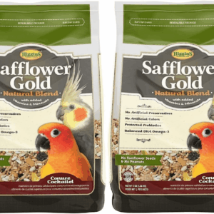2 Pack of Safflower Gold Natural Blend Conure and Cockatiel Food, 3 Pounds Each