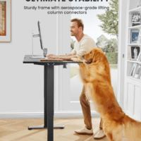 Height Adjustable Electric Standing Desk, 48 X 24 Inches Sit Stand up Desk, Memory Computer Home Office Desk (Black) - Image 4