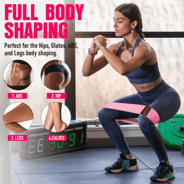 Fabric Resistance Bands for Working Out - Exercise Bands for Women and Men, Booty Bands for Legs and Butt, Yoga, Pilates, Rehab, Fitness and Home Workout - Image 5