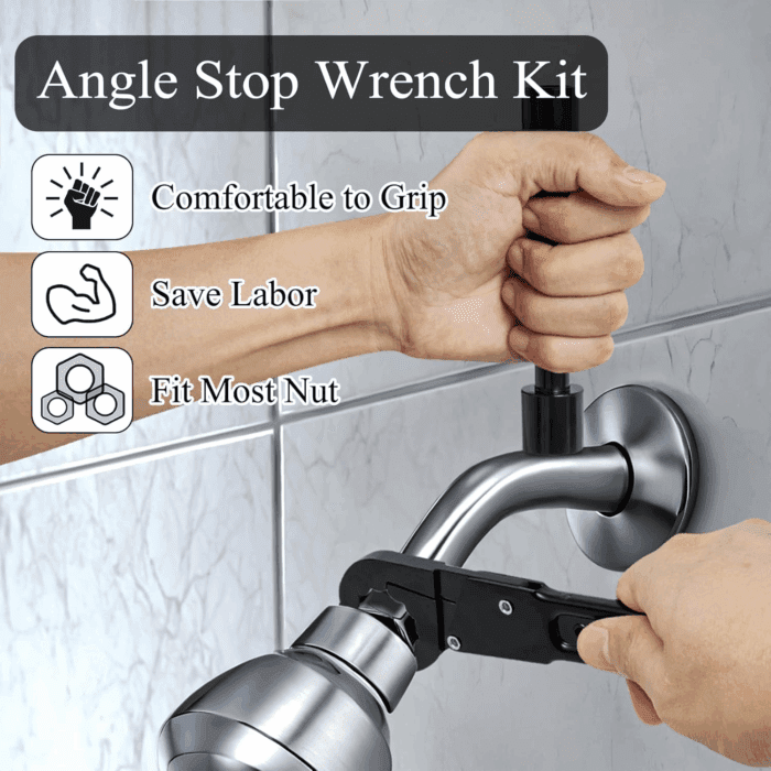 Angle Stop Wrench Kit, Plumbing Tools, Angle-On Plumber Wrench for Quick and Hassle-Free Angle Stop and Supply Nut Installations - Image 5