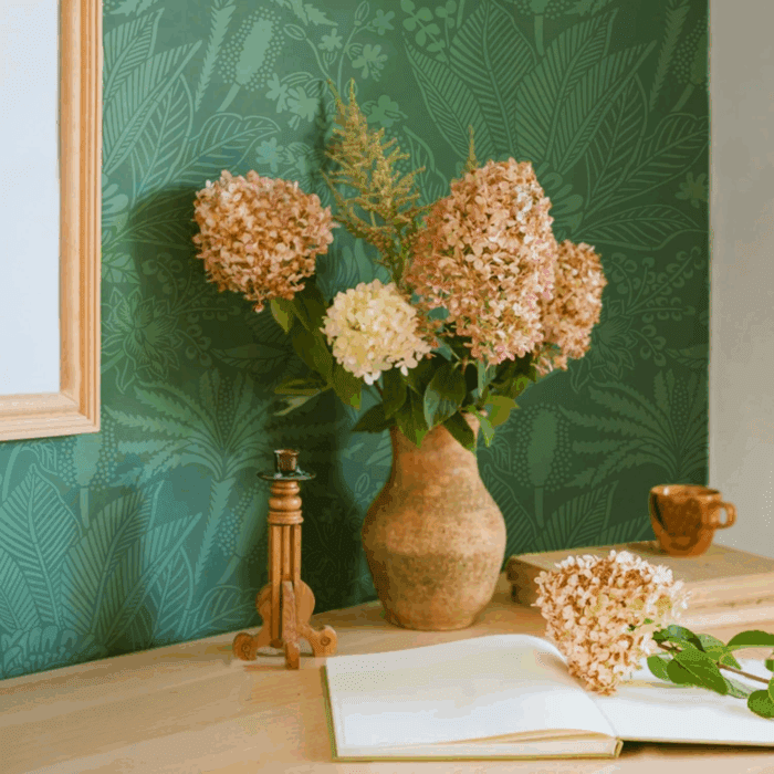 Allover Floral Wall Stencils 12X12Inch Large Plants Flowers Stencil for Wall Decor Reusable Flower Stencils for Painting Walls Floors Wood Furniture - Image 2