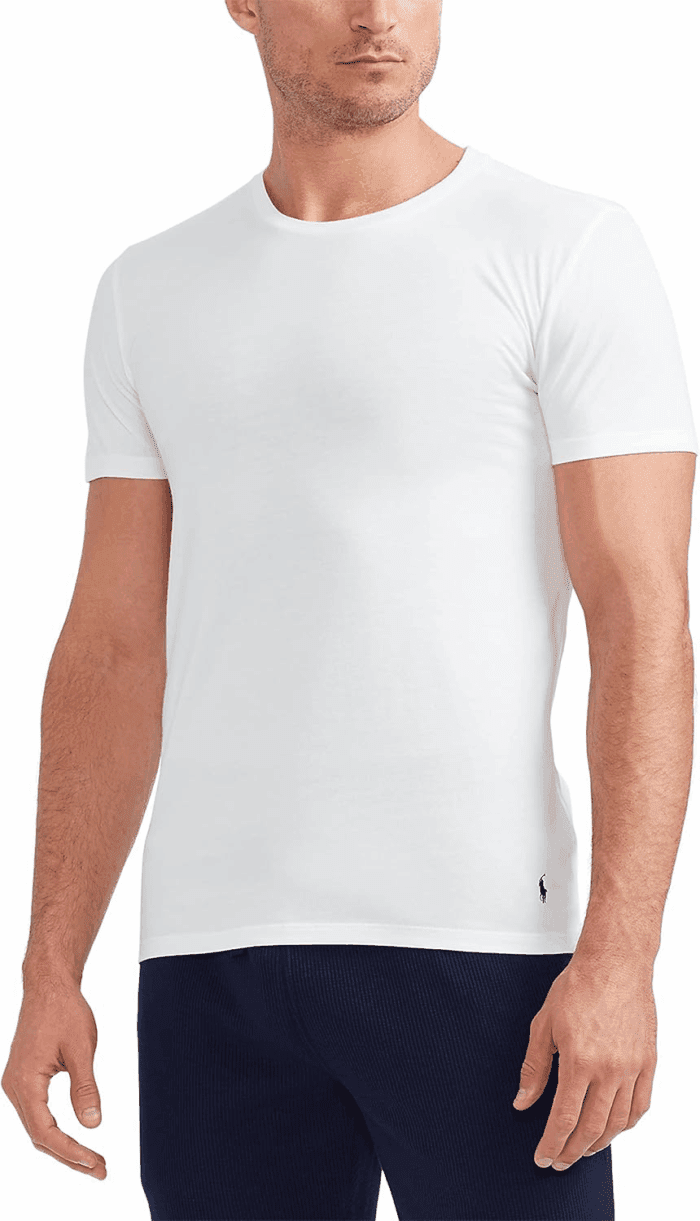 Men'S Classic Fit Cotton Crew Undershirts, 3 Pack - Image 2