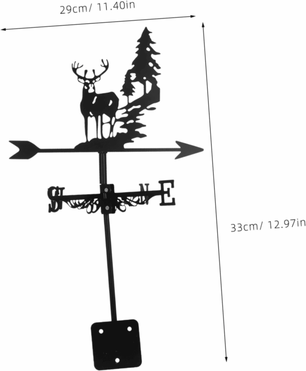 Weather Vane Decorative Roof Weather Vane for Outdoor Decor for Barns Gardens Patios and Rooftops Unique Wind Direction Indicator for Home - Image 2