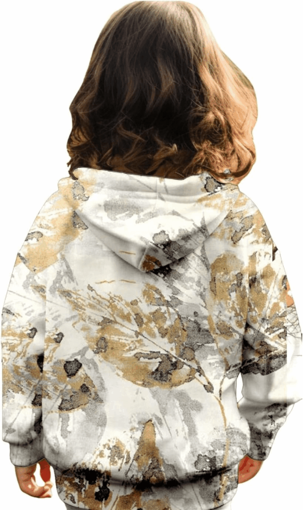 Camo Hoodies for Teen Girls Cute Sweatshirt Maple Leaf Print Oversized Fleece Sweatshirts Pullover Tops with Pocket - Image 5