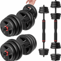 Adjustable Dumbbells, 20/30/40/55/60/70/80/90Lbs Free Weight Set with Connector, 2 or 3 in 1 Dumbbells Used as Barbell, Kettlebells, Fitness Exercises for Home Gym Suitable for Men/Women