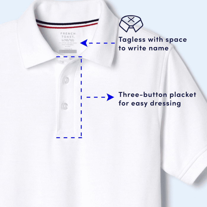 Boys Short Sleeve Pique Polo Uniform Shirt (Standard & Husky) - Image 4