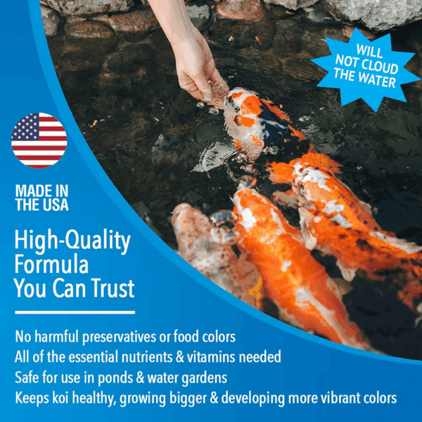 High Growth and Energy Floating Fish Food Pellets for Ponds, Water Gardens, and Fountains, Safe for Live Goldfish and Koi, 14.5 Lbs - Image 3