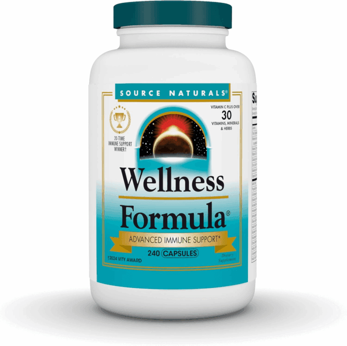 Wellness Formula Bio-Aligned Vitamins & Herbal Defense Advanced Immune Support* - Dietary Supplement & Immunity Booster - 240 Capsules