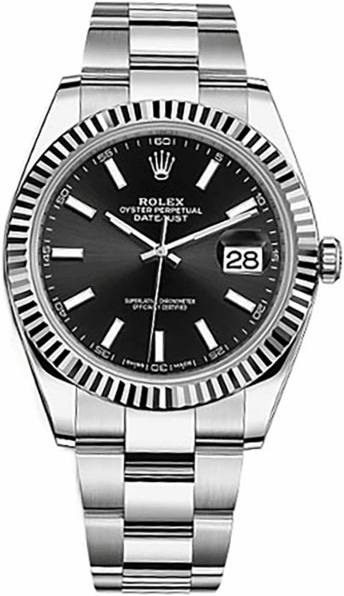 Datejust 41 Black Dial Stainless Steel Automatic Men'S Watch 126334BKSO