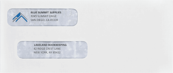 500#8 Self Seal Double Window Security Envelopes Designed for Quickbooks Checks - Computer Printed Checks - 3 5/8 X 8 11/16 (Not for Invoices) - Image 3