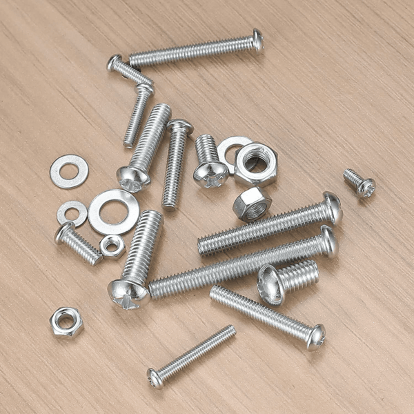 1080 Pcs Screws Bolts and Nuts Assortment Kit, Metric Machine Screws and Nuts and Flat Washers, M3/M4/M5/M6 Slotted Pan Head Hex Bolts Sets (C) - Image 4
