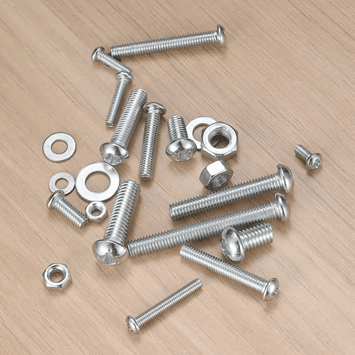 1080 Pcs Screws Bolts and Nuts Assortment Kit, Metric Machine Screws and Nuts and Flat Washers, M3/M4/M5/M6 Slotted Pan Head Hex Bolts Sets (C) - Image 4
