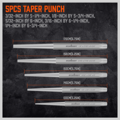 16-Piece Punch and Chisel Set, Including Taper Punch, Cold Chisels, Pin Punch, Center Punch - Image 6