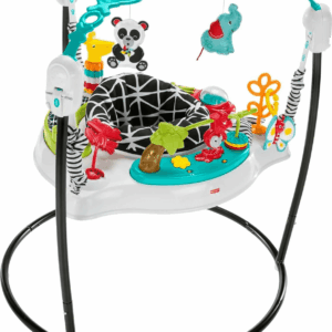 Baby Bouncer Pink Petals Jumperoo Musical Activity Center with Lights Sounds & Developmental Toys