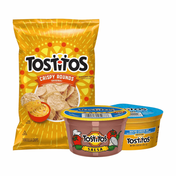 Tortilla Chips Chip & Salsa Pack, 3Oz  Crispy Rounds & 3.8Oz Medium Salsa (16 Count) - Image 2