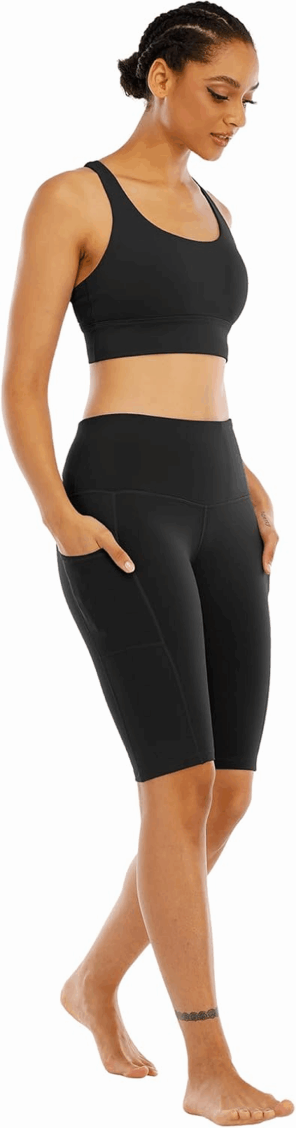 4 Pack Biker Yoga Shorts with Pockets for Women,High Waisted Athletic Running Workout Gym Shorts Tummy Control - Image 5