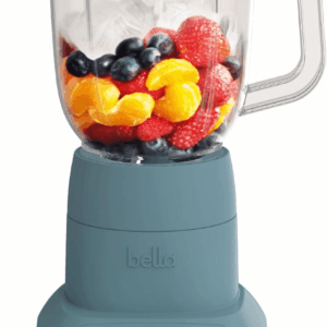 10 Speed Countertop Blender, Juicer & Smoothie Maker, Fits-Anywhere™ Kitchenware, Slim Flip & Store Design, Dishwasher Safe 48Oz Capacity Pitcher & Lid, Stainless Steel Blade, 450 Watt, Surf