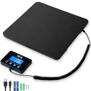 Digital Shipping Postal Scale 440Lb/0.5Oz Accuracy! Lightweight Carbon Fibre Commercial Weight Scale for Package, Small Business, Mail, Warehouse, Home, Luggage, Battery&Charging Cable Included