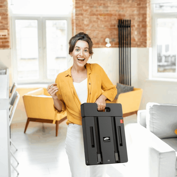 Folding Hand Truck, 500 LB Heavy Duty Luggage Cart, Utility Dolly Platform Cart with 6 Wheels & 2 Elastic Ropes for Luggage, Travel, Moving, Shopping, Office Use, Black - Image 7