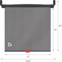 Brica Sun Safety Car Window Shade with Heat Alert, Helps Block UVA/UVB Rays, 2 Pack, Black - Image 4