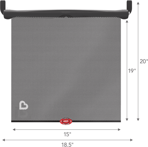 Brica Sun Safety Car Window Shade with Heat Alert, Helps Block UVA/UVB Rays, 2 Pack, Black - Image 4