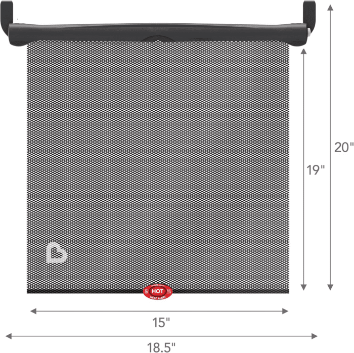 Brica Sun Safety Car Window Shade with Heat Alert, Helps Block UVA/UVB Rays, 2 Pack, Black - Image 4
