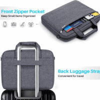 17 17.3 Inch Laptop Shoulder Bag for Men Women,Waterproof Computer Carrying Case Messenger Bag with Strap for 17"-18" HP Dell,Laptop Briefcase for Office Business Travel College School,Grey - Image 4