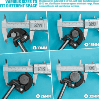 11" Basin Wrench, Sink Wrench, Adjustable Tap Nut Spanner Basin Spanner, Capacity of 3/8" to 1-1/4" for Fixing Back and Union Nuts under Sink - Image 7