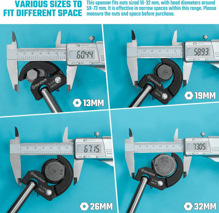 11" Basin Wrench, Sink Wrench, Adjustable Tap Nut Spanner Basin Spanner, Capacity of 3/8" to 1-1/4" for Fixing Back and Union Nuts under Sink - Image 7