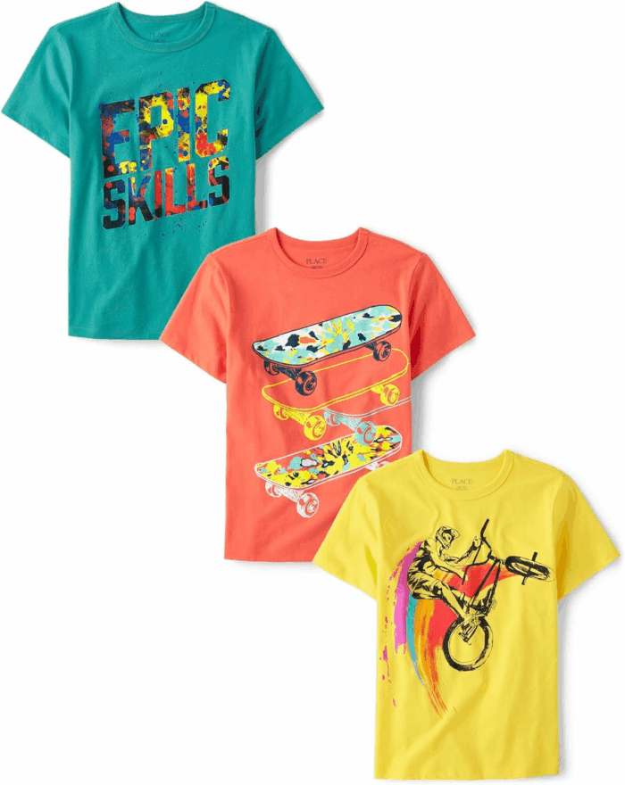 Boys' Vehicle Short Sleeve Graphic T-Shirts, Multipack